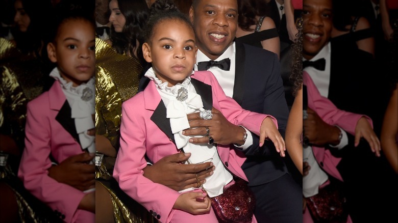 Jay-Z posing with Blue Ivy
