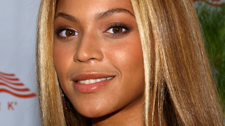 Beyonce smiles