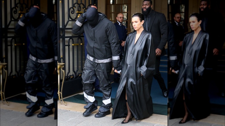 Kanye West, Bianca Censori holding hands