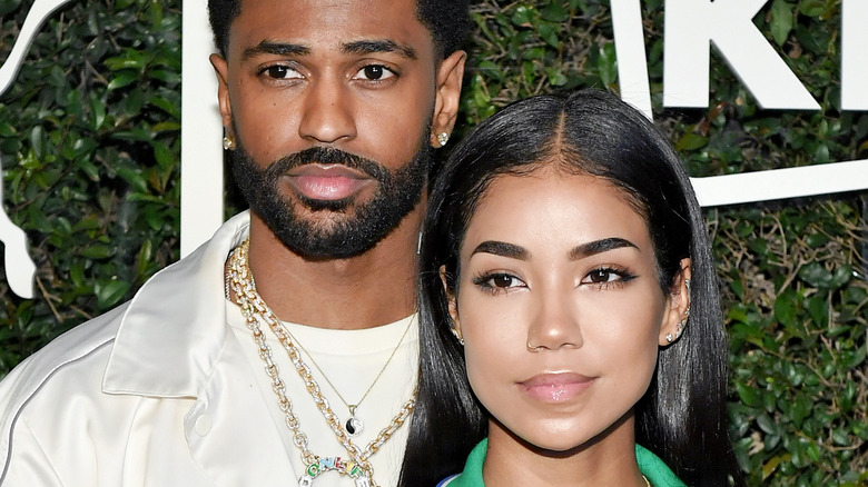 Big Sean and Jhené Aiko posing