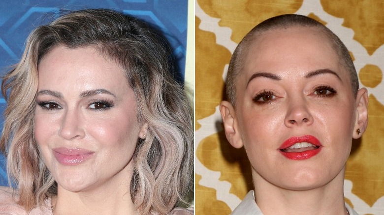 Alyssa Milano and Rose McGowan posing