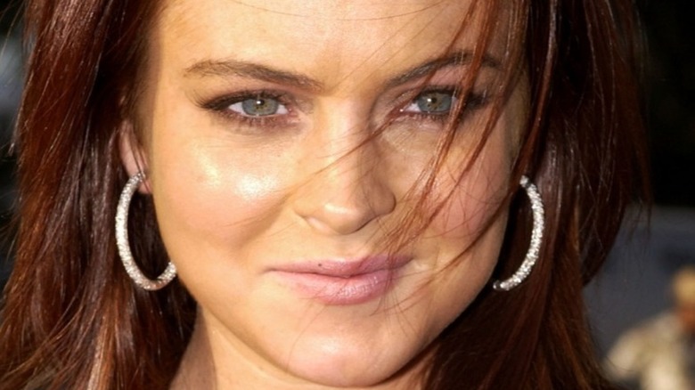 A closeup of Lindsay Lohan