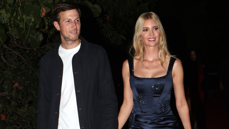 Jared Kushner and Ivanka Trump holding hands