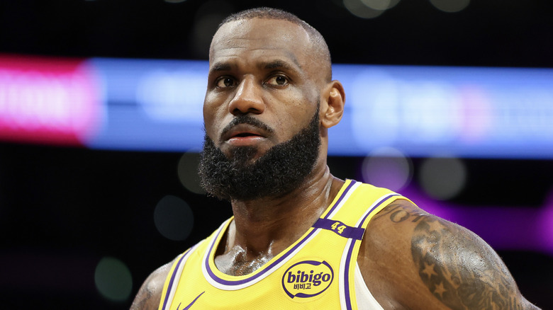 LeBron James during a game against the New York Knicks