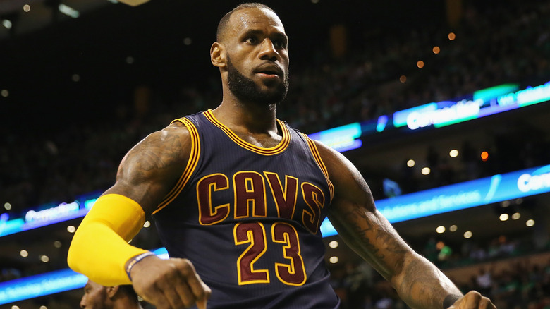 LeBron James playing for the Cleveland Cavaliers