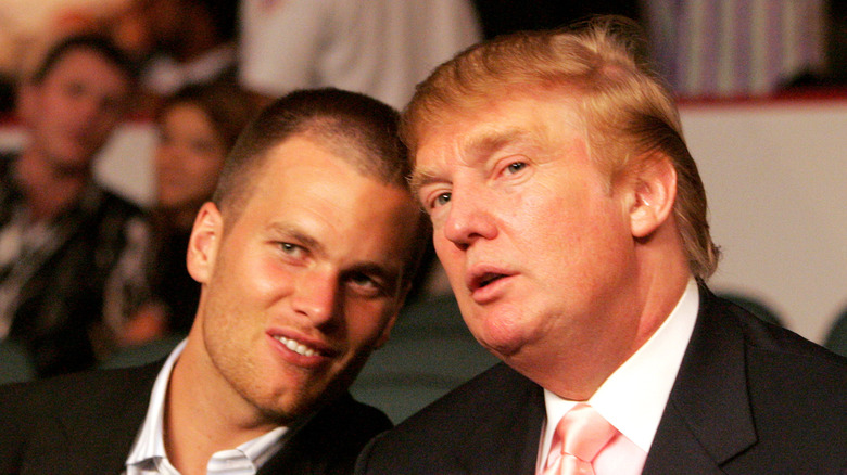 Tom Brady and Donald Trump talking