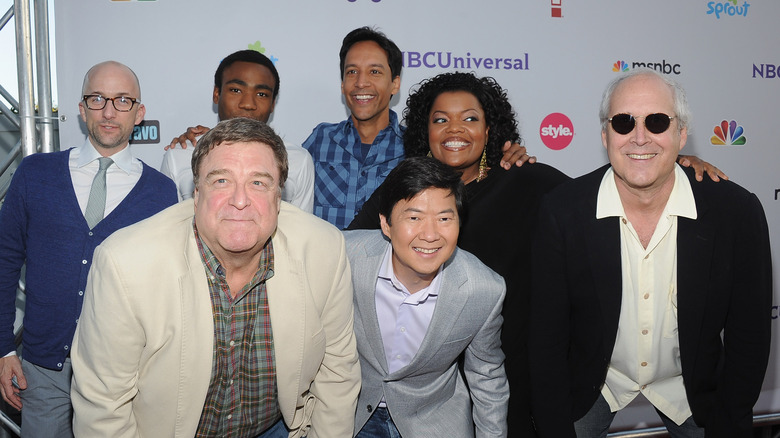 Community cast posing