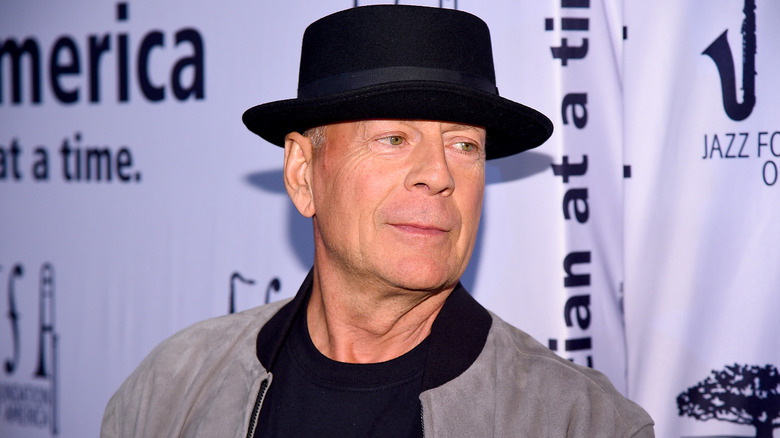 Bruce Willis in a fedora