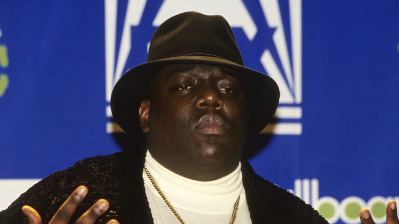 Biggie Smalls poses in hat