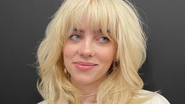 Billie Eilish posing blond hair