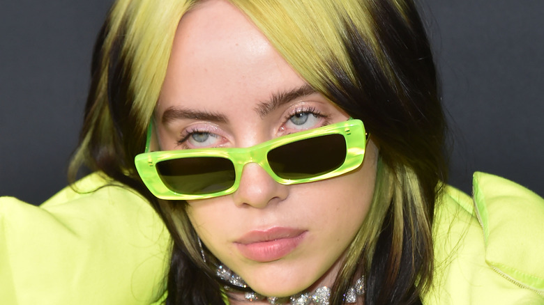 Billie Eilish green sunglasses