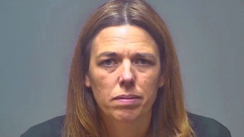 Kendra Licari posing for mugshot
