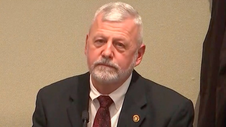 SLED Senior Special Agent Jeff Croft sitting on the stand at Alex Murdaugh's trial