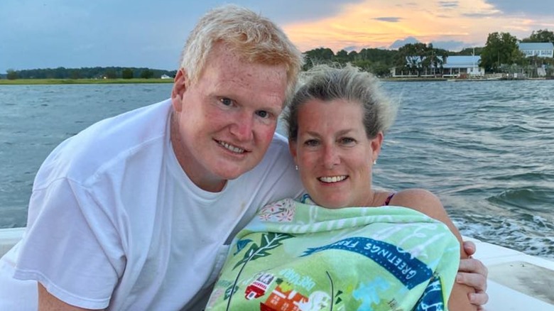 Alex and Maggie Murdaugh smiling on a boat