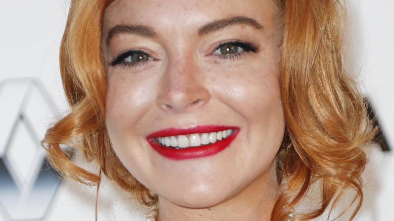 Lindsay Lohan smiling