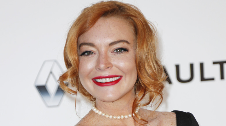 Lindsay Lohan smiling