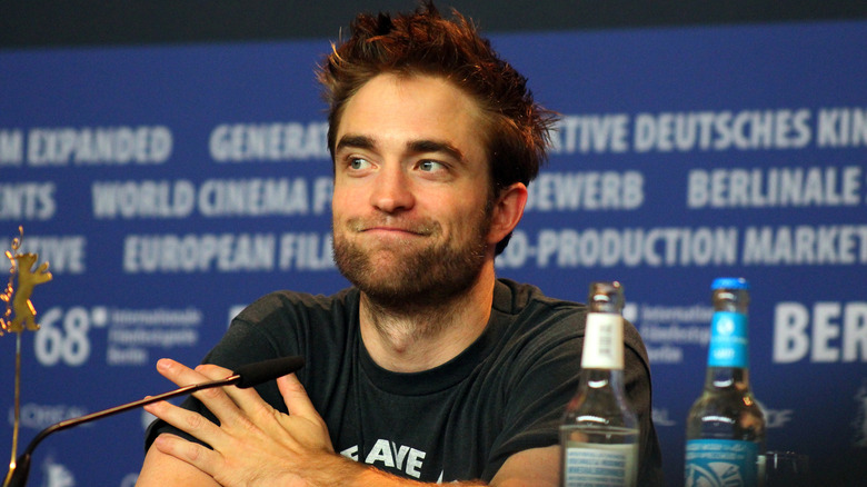 Robert Pattinson grinning