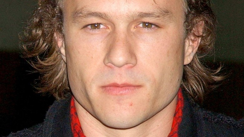 Heath Ledger smirking