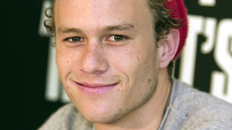 Heath Ledger smirking