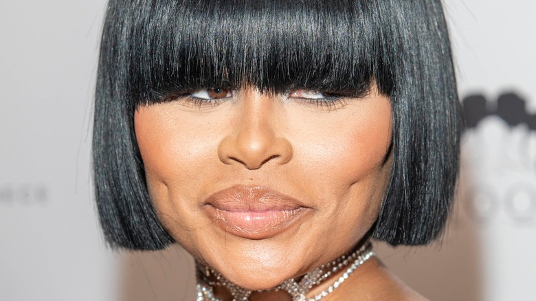 Blac Chyna with bangs and pursed lips
