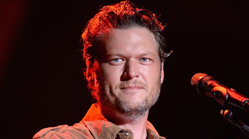 Blake Shelton staring