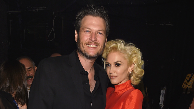 Gwen Stefani and Blake Shelton at event