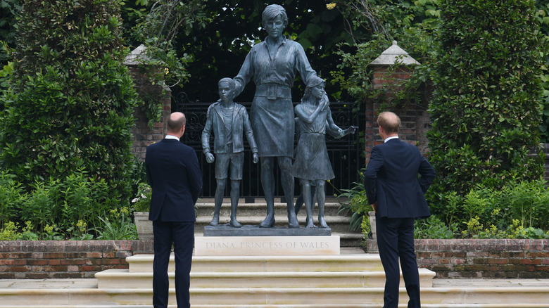 william harry diana statue unveiling