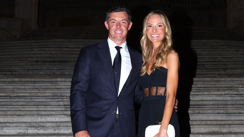 Rory McIlroy and Erica Stoll smiling