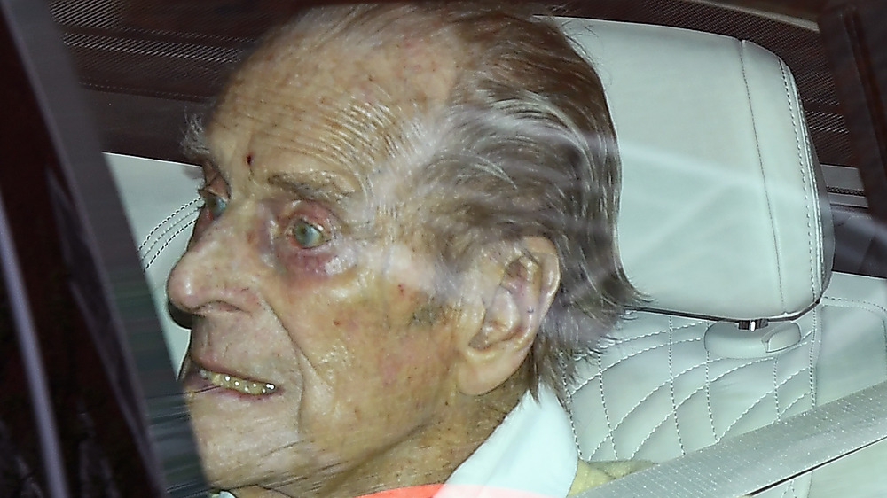 Prince Philip in car