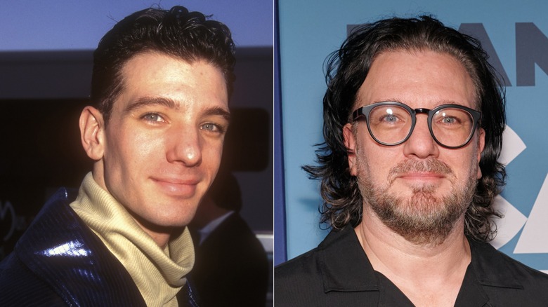 Singer JC Chasez  of NSYNC, then and now