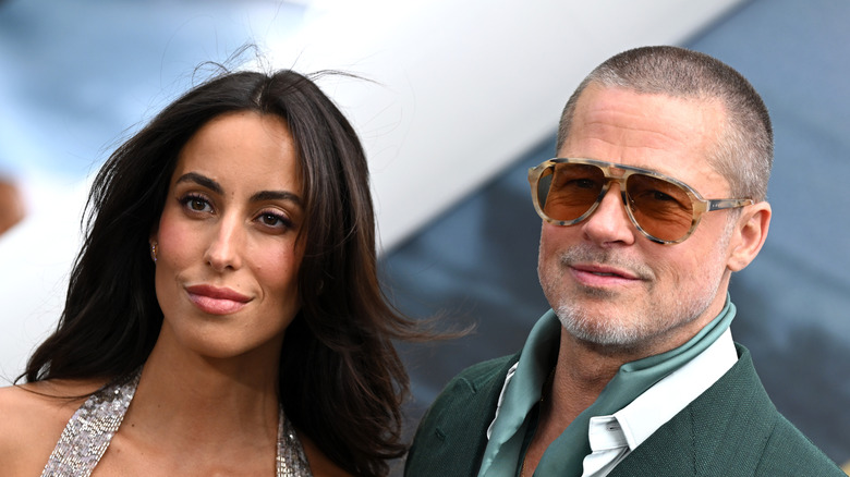 Ramon and Brad Pitt attend the European Premiere of F1 in 2025