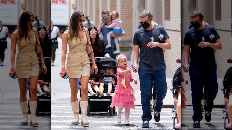 Irina Shayk and Bradley Cooper with daughter