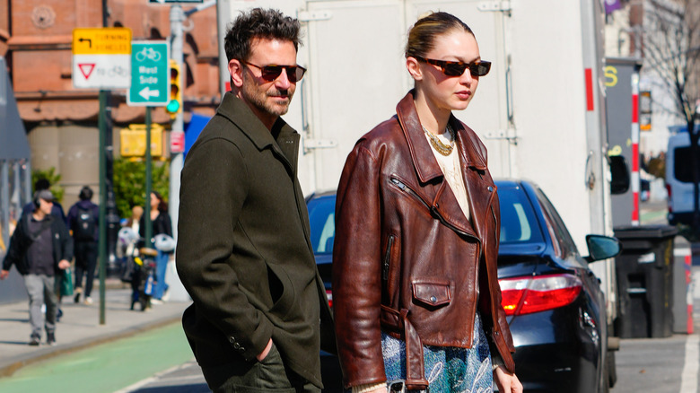 Bradley Cooper and Gigi Hadid on the street