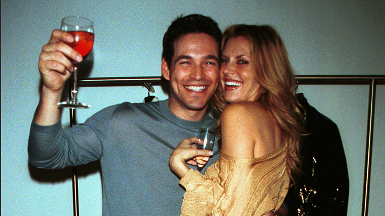 Eddie Cibrian, Brandi Glanville, wine celebration