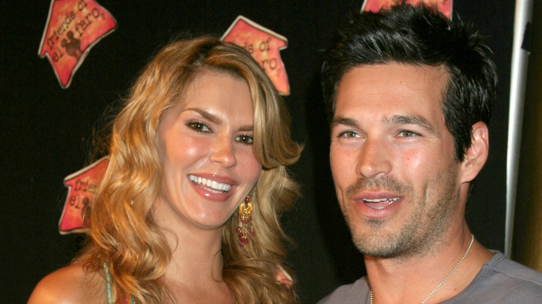 Brandi Glanville smiling with Eddie Cibrian