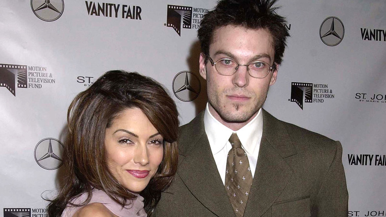 Brian Austin Green poses with Vanessa Marcil