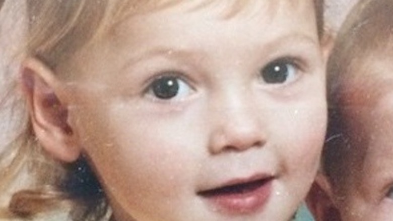 Baby Hannah Dodd gazes at the camera.
