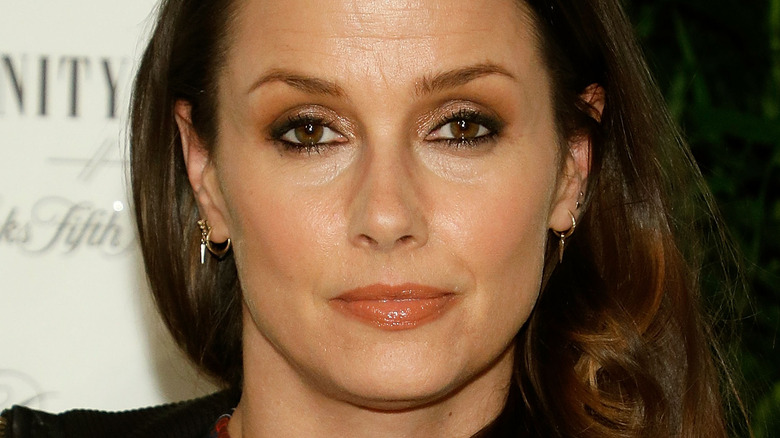 Bridget Moynahan looking serious