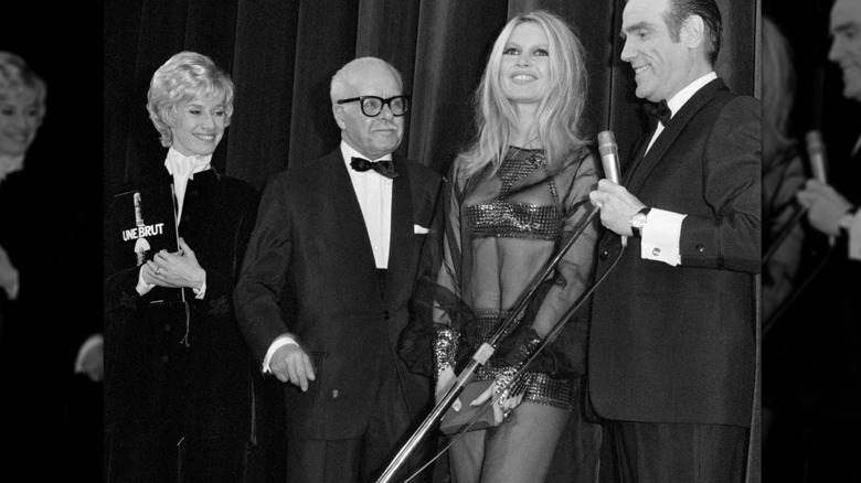 Brigitte Bardot accepting an award