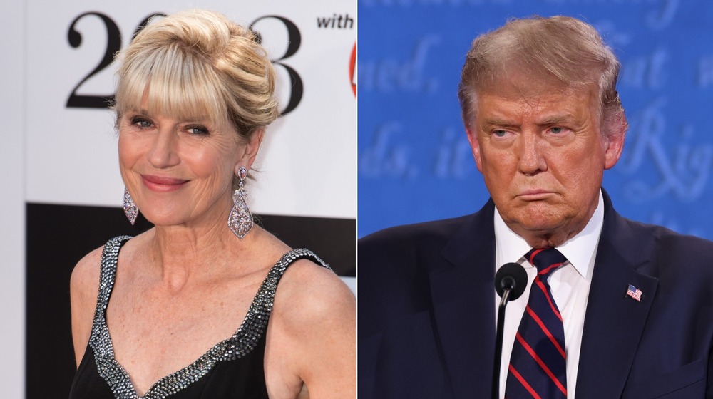 Selina Scott and Donald Trump