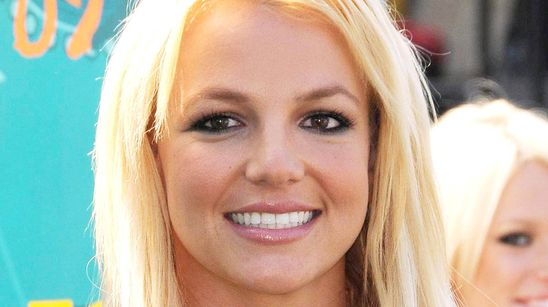 Britney spears smiling on red carpet