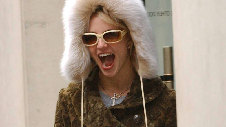 Britney Spears walking around NYC