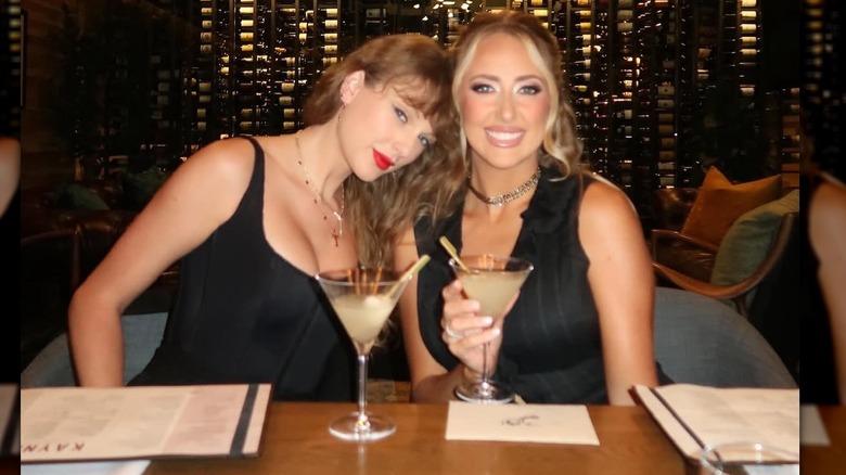 Taylor Swift and Brittany Mahomes posing for a photo