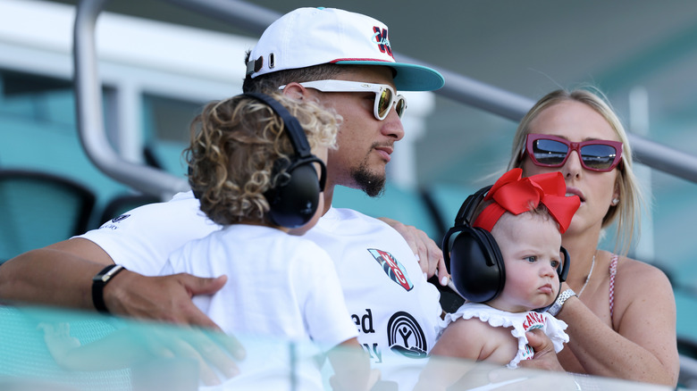 Brittany Mahomes with her family