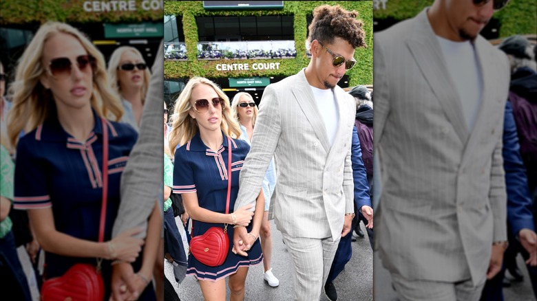 Brittany Mahomes and Patrick Mahomes at the Wimbledon Tennis Championships.