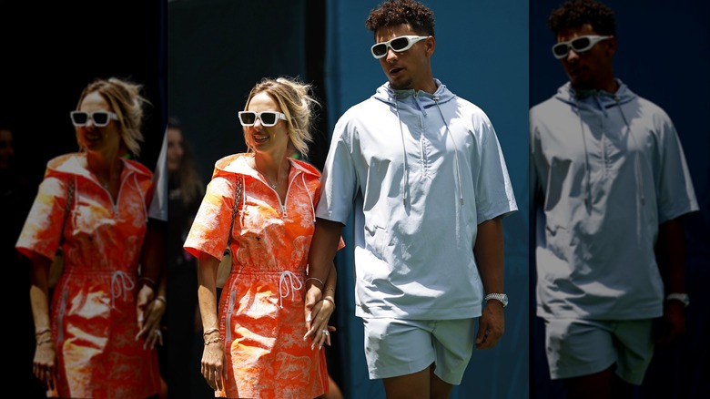 Patrick Mahomes and Brittany Mahomes at the F1 Grand Prix of Miami.