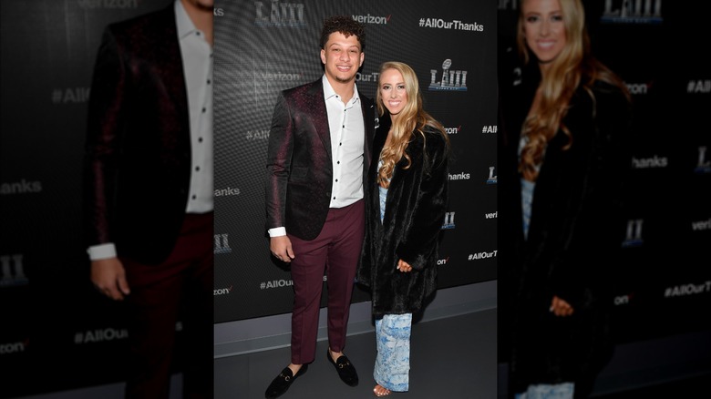 Patrick Mahomes and Brittany Mahomes at "The Team That Wouldn't Be Here" premiere.