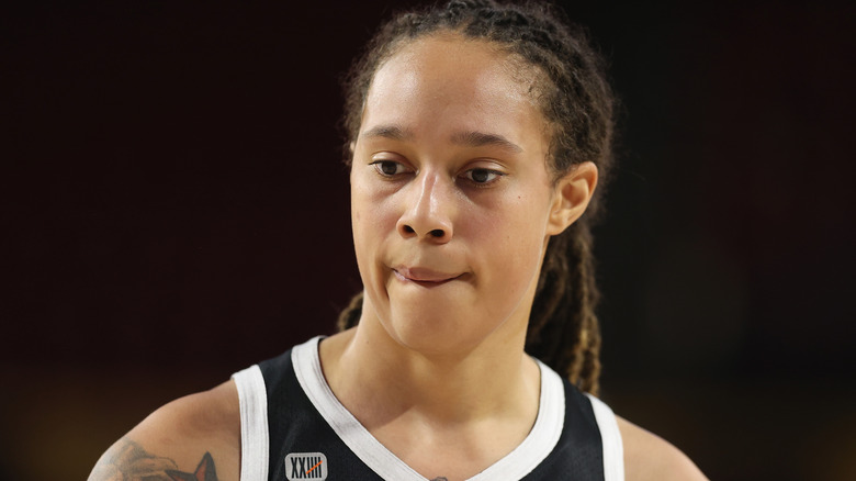 Brittney Griner sucking her lip