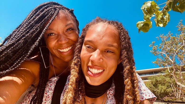 Cherelle and Brittney Griner smiling