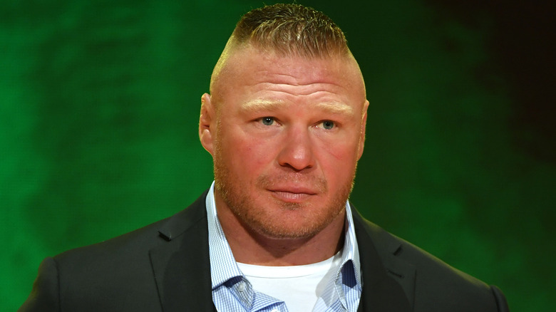 Brock Lesnar staring in close-up